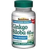 Ginkgo Biloba 60mg Tablets, by Sundown - 60 Tablets