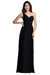 A-line One Shoulder Chiffon Evening Dress/Bridesmaid Dress/Prom Dress/Party Dress/Wedding Dress 