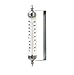 Bjerg Instruments Satin Nickel Finish Adjustable Angle 10 Inch Garden Thermometer