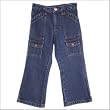 Girls Denim Cargo Pants