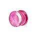 00 Gauge Pink Solid Diamond Cut Cubic Zirconia Saddle Plug