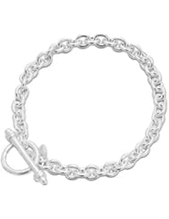 Italian Sterling Silver Toggle Charm Bracelet