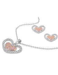 Sterling Silver Sets With Stone - Heart