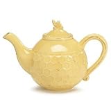 Yellow Bee Honeycomb Shape Teapot Adorable Teapot For Teas