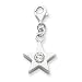 Sterling Silver April CZ Birthstone Star Charm