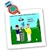 Londons Times Funny Music Cartoons - Golf Drivers - Quilt Squares
