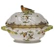 9.5 Tureen with Bird (2 quarts) - Herend Rothschild Bird Brown