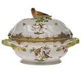 9.5 Tureen with Bird (2 quarts) - Herend Rothschild Bird Brown