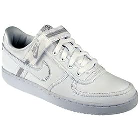 Buy Nike Mens Vandal Low White White Metallic Silver Casual by Nike