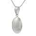 Sterling Silver Etched Oval Locket Necklace