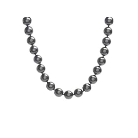 Sterling Silver 16mm Black Masami Shell Pearl Necklace w  Cubic Zirconia... by Amazon.com Collection