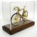 特別価格！【ミニチュア自転車模型】ゴールドレーシングバイク
