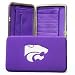 Kansas State Wildcats Embroidered Flat Hinged Hinge Clutch Opera Wallet with Checkbook Holder