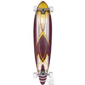 46 Complete 8 Ply Maple Longboard Skateboard New Brown/Gold