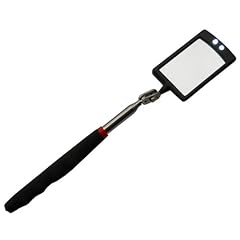 Teleskop Inspektionsspiegel mit wei�e LED 84x52 mm 87 cm �berwachungsspiegel