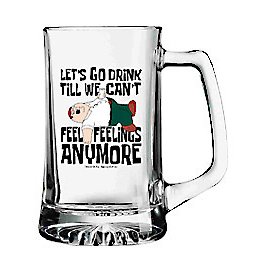 Family Guy Beer Mug Let's Go Drink Till We Can't Feel Feelings Anymore-Peter Griffin