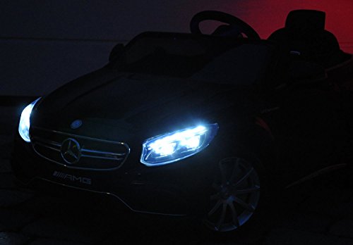 Mercedes-Benz S63 AMG Cabriolet Ride-On 12V Elektro Kinderauto Kinderfahrzeug Kinder Elektroauto (Schwarz) - 7