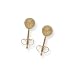 14k Yellow Gold Large 5mm Random Cut Design Ball Stud Earrings, HypoAllergenic