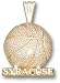 Syracuse Orange Solid 10K Gold ''SYRACUSE'' Basketball Pendant