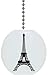 Black Eiffel Tower Solid Ceramic Fan Pull