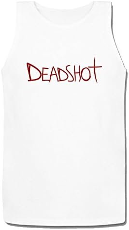 May26 Suicide Squad Dead Shot Name Personality Sleeveless T-Shirt for Man M white