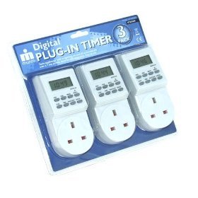 Digital mains timer socket 3 pack