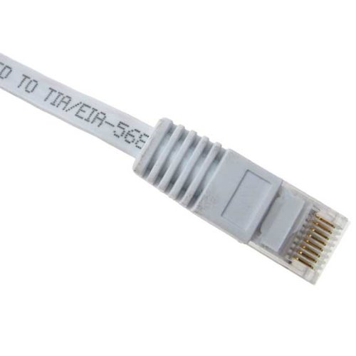 SF Cable 25ft Premium Ultra Flat CAT6 550 MHZ Network Patch Cable White