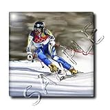 Skiing - 8 Inch Ceramic Tile