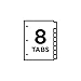 Avery Big Tab Insertable Two-Pocket Plastic Dividers, 8 Multicolor Tabs, 1 Set (11907)