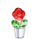 Swarovski Crystal Red Rose Figurine
