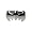 316L stainless steel ring with shiny polish - Bat Design - Face Width: 12mm - Band Width: 5mm (Sizes 5-14), 5