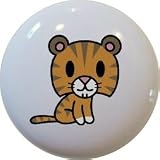 Tiger Cub Ceramic Cabinet Drawer Pull Knob