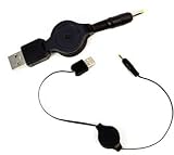 ULTIMATEADDONS retractable USB Charge cable for Sony Reader PRS-700 Pocket Edition