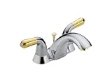 Delta Faucet 2530CB-24CB Innovations Double-Handle Centerset Lavatory Faucet with Pop-Up, Chrome and Polished Brass