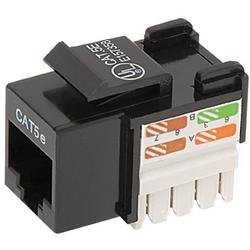 Belkin - Keystone jack - RJ-45 - black - 1 port (pack of 25 )