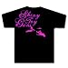 SHINY TOY GUNS - Pink Script - Black T-shirt
