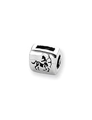 Sagittarius Zodiac Charm in Silver for 3mm Charm Bracelets