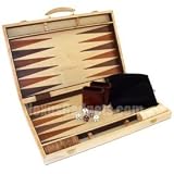15 Inch Backgammon in Wooden Suicase Style Case