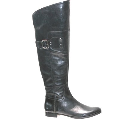 Apepazza Women's Cagliari Flat Boot,Black,6.5 M US