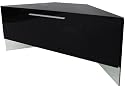 S&C ZIN502615/BKI Remote Friendly Beam Thru High Gloss Piano  Black 26"-52" LCD/Plasma/LED Floating Corner Cabinet TV Stand