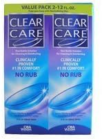 Clear Care No Rub Cleaning &amp; Disinfecting Solution Value Pack 24 Fl Oz (710 Ml) by Ciba Vision