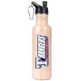 MLB Texas Rangers 26-Ounce Baseball Bat Stainless Steel Water Bottle with Pop-up Spout
