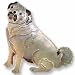 Jewelry : Clearly Charming Pug Sterling Silver and Enamel Pin