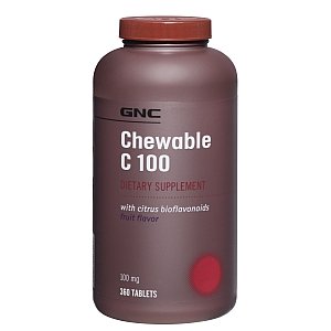 GNC Chewable C 100 with Citrus Bioflavonoids, Tablets, 360 ea