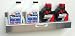 Pit Posse 4 Bottle Oil Caddie Caddy Shelf Holder Trailer Aluminum