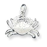 Sterling Silver Crab Charm with 20 inch Sterling Silver Chain
