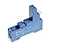 Finder 95.93.3 DIN-Rail screw terminal (Box Clamp) Socket for 40 Series relay, 3.5mm pinning (blue)