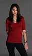 American Apparel Baby Rib 1/2 Sleeve U-Neck Tee