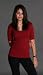 American Apparel Baby Rib 1/2 Sleeve U-Neck Tee