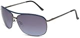 Steve Madden Men's S089 Aviator Sunglasses,Gun-Blue Frame/Gradient
Smoke Lens,one size